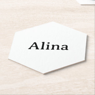 Posavasos De Papel Promoción de marca 4" x 4" Hexágono puntiagudo