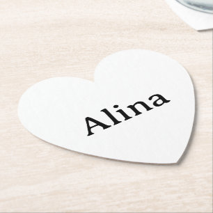 Posavasos De Papel Promoción de marca Corazón de 4" x 4"