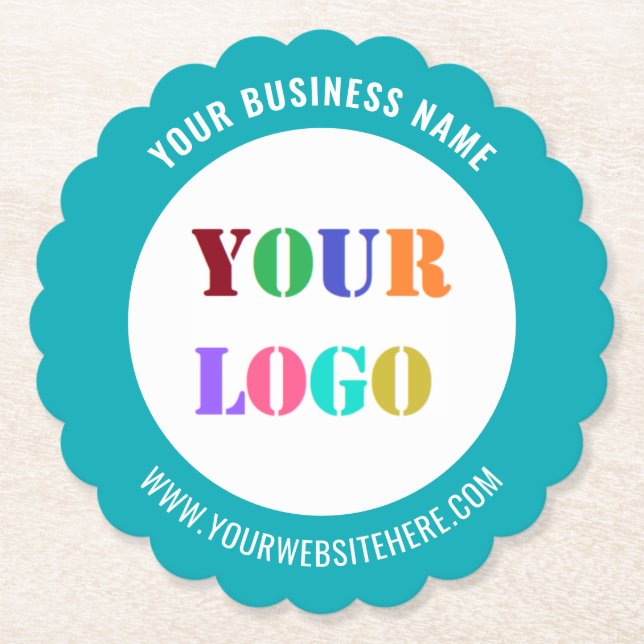 Posavasos de papel promocionales con logotipo de e (Anverso)