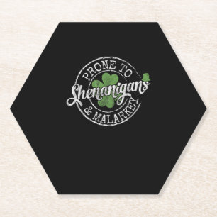 Posavasos De Papel Propenso A Los Shenanigans Y Malarkey Fun Clovers 