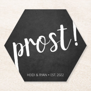 Posavasos De Papel "Prost" Salud Boda Ducha Beer Beer Pascua
