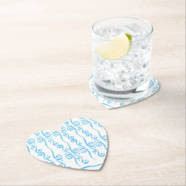 Posavasos De Papel Protector de Mesa Remolinos Azules