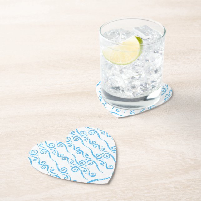 Posavasos De Papel Protector de Mesa Remolinos Azules (In situ)