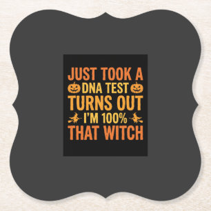Posavasos De Papel Prueba de ADN de Bruja de Halloween Diseño Diverti
