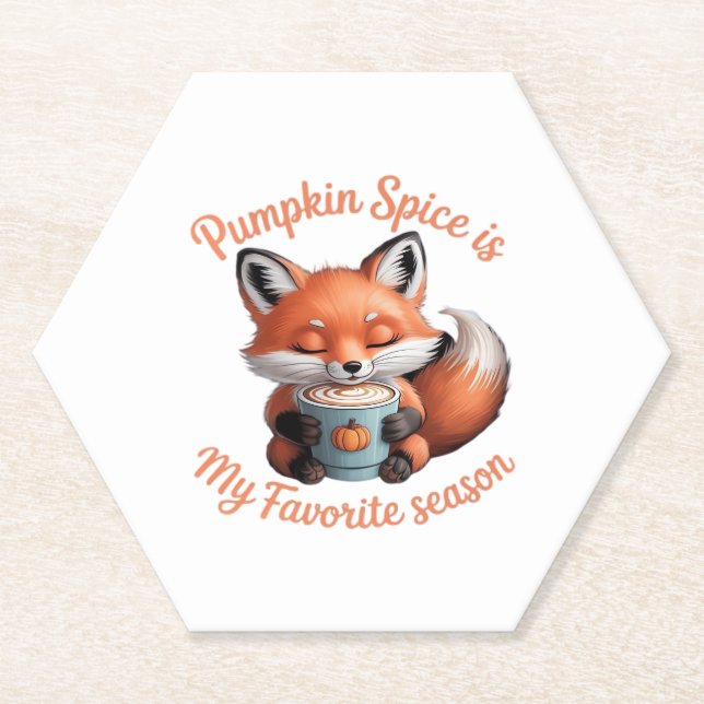 Posavasos De Papel Pumpkin Spice Is My Favorite Season Fall Classic T (Anverso)