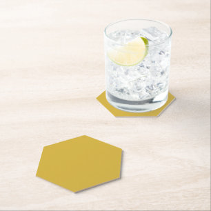Posavasos De Papel Punta hexagonal dorada