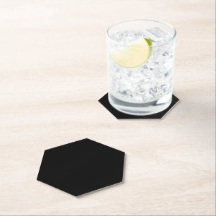 Posavasos De Papel Punta puntiaguda del hexágono negro