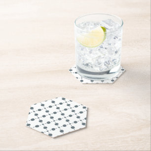Posavasos De Papel Puntos de Polka Gris, Patrón De Punto De Polka, Pu