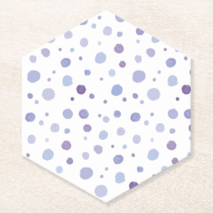 Posavasos De Papel puntos de polka pintados a mano