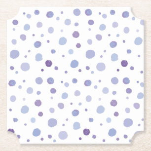 Posavasos De Papel puntos de polka pintados a mano