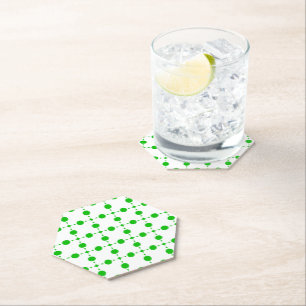 Posavasos De Papel Puntos de Polka Verde, Patrón De Punto De Polka, P