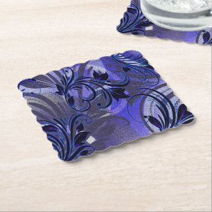 Posavasos De Papel Púrpura Pasión