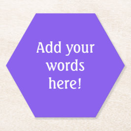 Posavasos De Papel Púrpura personalizado