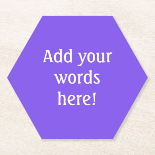 Posavasos De Papel Púrpura personalizado