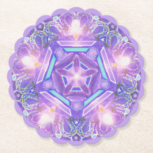 Posavasos De Papel Púrpura W1