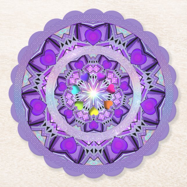 Posavasos De Papel Púrpura W2 (Anverso)