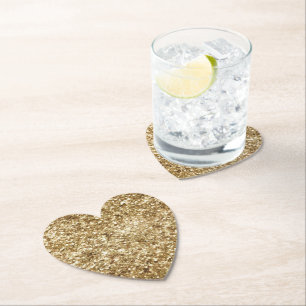 Posavasos De Papel Purpurina de Confetti Gold
