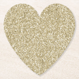 Posavasos De Papel Purpurina Glam Luxe Gold