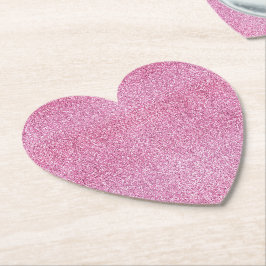 Posavasos De Papel Purpurina Glitz rosa