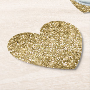 Posavasos De Papel Purpurina Glitzy Sparkle Gold