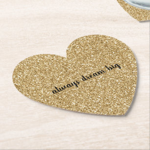 Posavasos De Papel Purpurina Gold personalizado