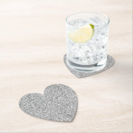 Posavasos De Papel Purpurina plateado Glitz
