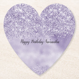 Posavasos De Papel Purpurina Purple Glitzy