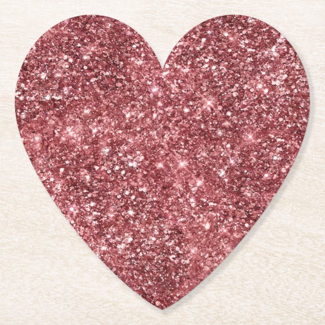 Posavasos De Papel Purpurina Red Glitz (Anverso)