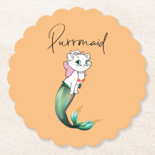 Posavasos De Papel Purrmaid de gatito de gatito de comadreja - Diseño