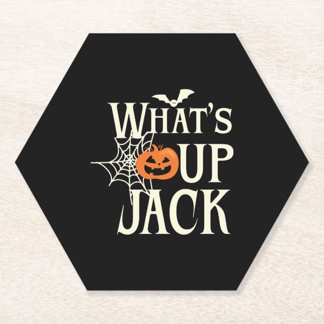 Posavasos De Papel Qué pasa con Jack Halloween (Anverso)
