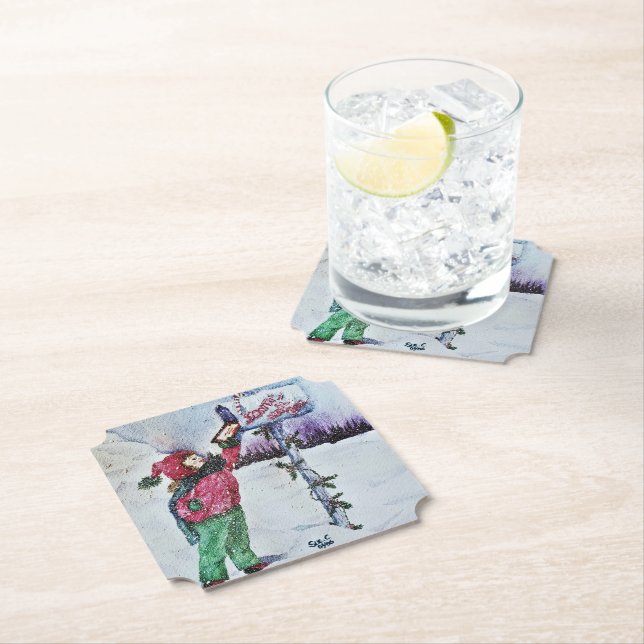 Posavasos De Papel Querido Santa (In situ)