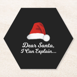 Posavasos De Papel Querido Santa, puedo explicar lo gracioso