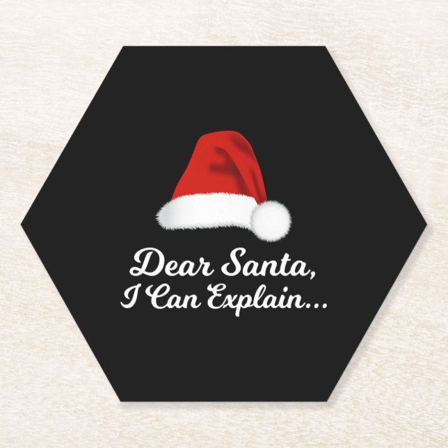 Posavasos De Papel Querido Santa, puedo explicar lo gracioso (Anverso)