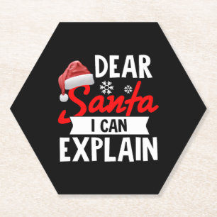 Posavasos De Papel Querido Santa, puedo explicarlo