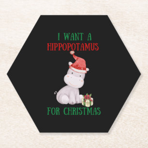 Posavasos De Papel Quiero Un Hipopótamo Para Los Navidades