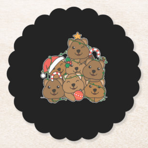 Posavasos De Papel Quokka Christmas Tree Funny Animal Christmas
