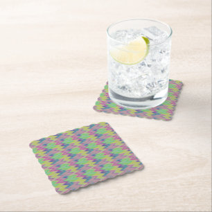 Posavasos De Papel Rainbow Zigzags