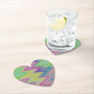 Posavasos De Papel Rainbow Zigzags