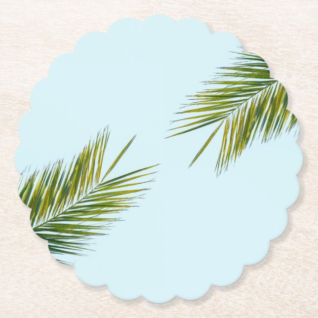 Posavasos De Papel rama de palmera (Anverso)