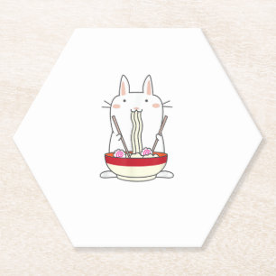 Posavasos De Papel Ramen Bunny Japoneses Noodles Kawaii Rabbit Tee Gi