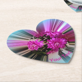 Posavasos De Papel Ramo floral personalizado con patrón de flores ros