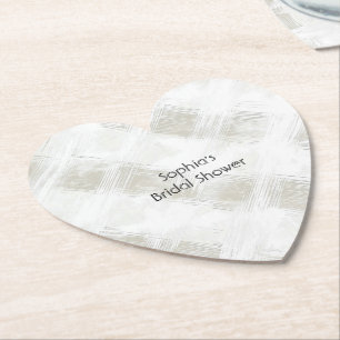 Posavasos De Papel Rayas Blancas Crema Chic