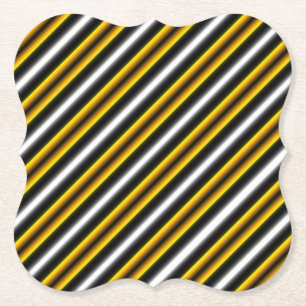 Posavasos De Papel Rayas de arcoiris blancas amarillas