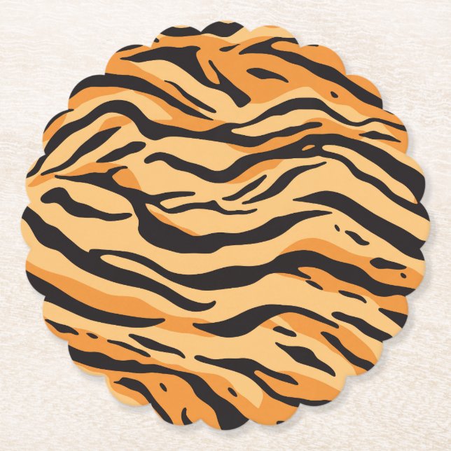 Posavasos De Papel Rayas de Tigre (Anverso)