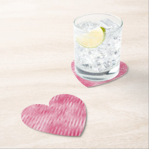 Posavasos De Papel Rayas rosas Glam