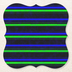Posavasos De Papel Rayas verdes de color azul negro