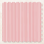 Posavasos De Papel Rayo delgado rojo y blanco<br><div class="desc">Pinstripe delgada roja y blanca</div>