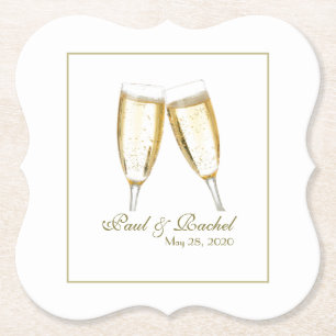 Posavasos De Papel Recepción de boda personalizada