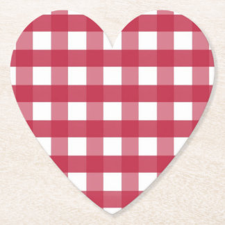 Posavasos De Papel Red y White Gingham Trivet