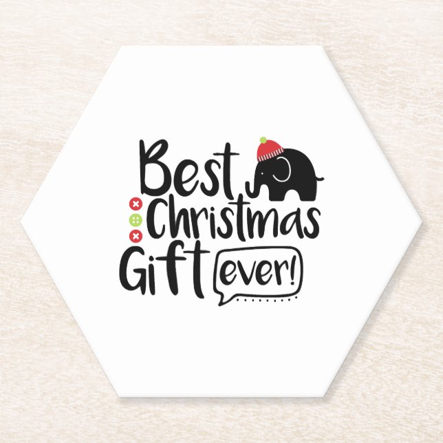 Posavasos De Papel regalo de los mejores navidades (Anverso)